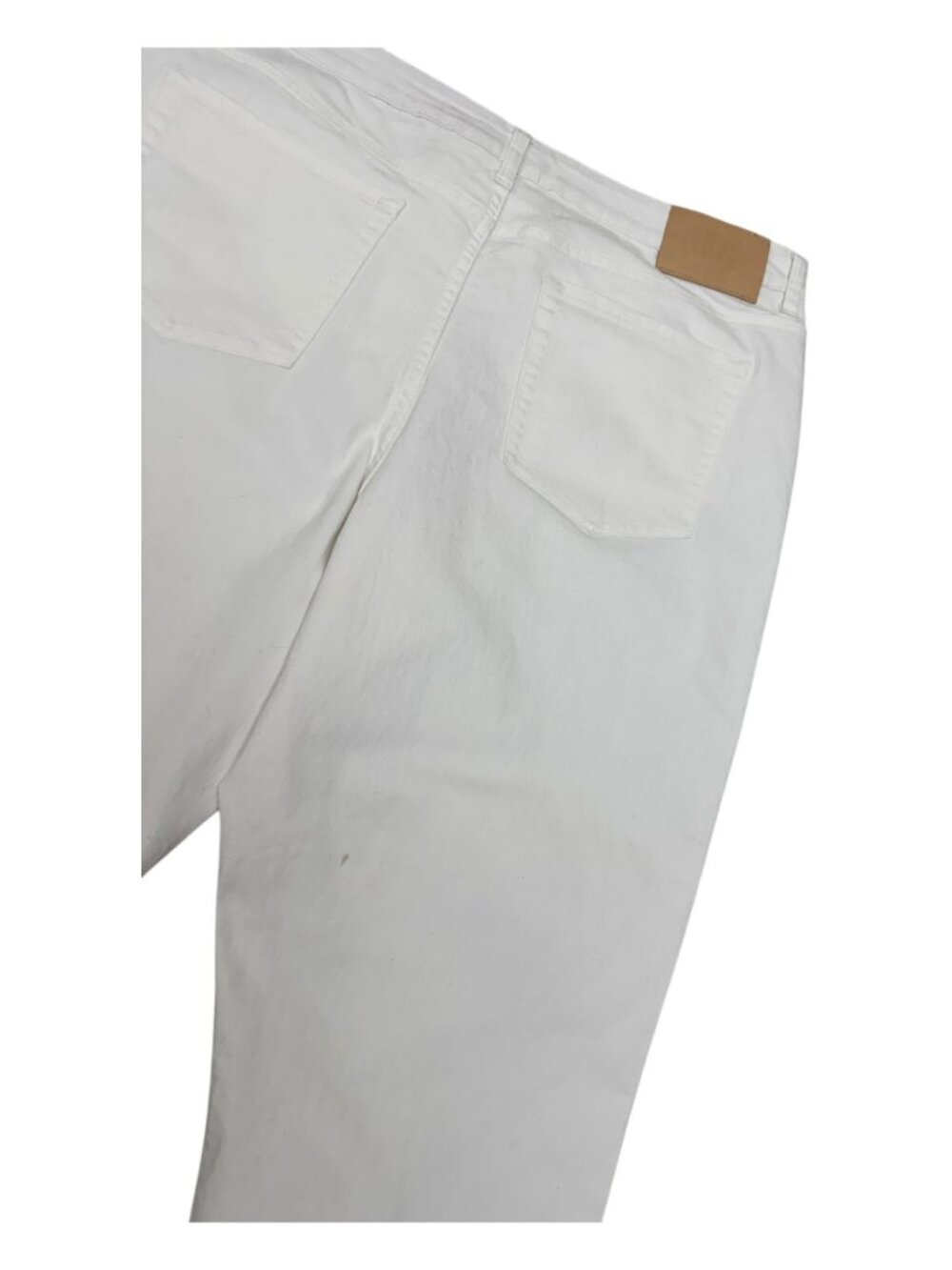 FRYE Leathers White Denim Designer Jeans Pants Womens 16 - Picture 5 of 7